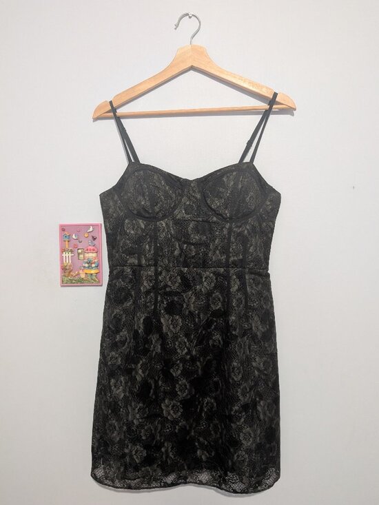 American Eagle Outfitters Dresses & Skirts - American Eagle 2012 Summer Lace Corset Dress, Black, Size 4